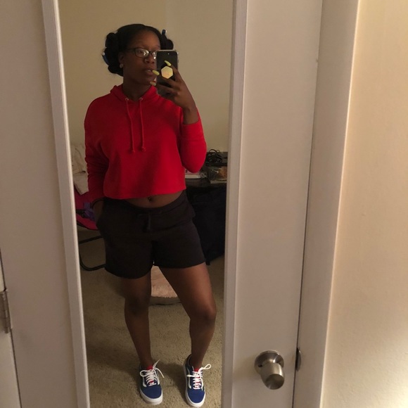 Red Crop Hoody - Picture 2 of 2